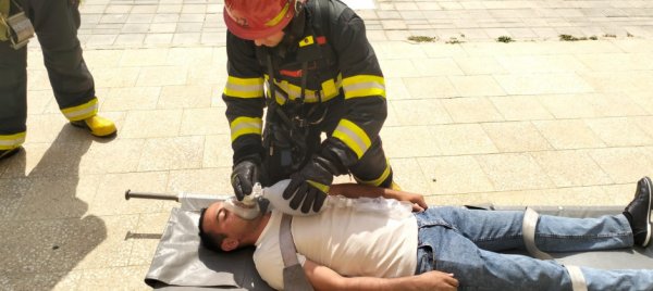 Sumqayıt Muğam Mərkəzinin binasında yanğın-taktiki təlim keçirilib - FOTO