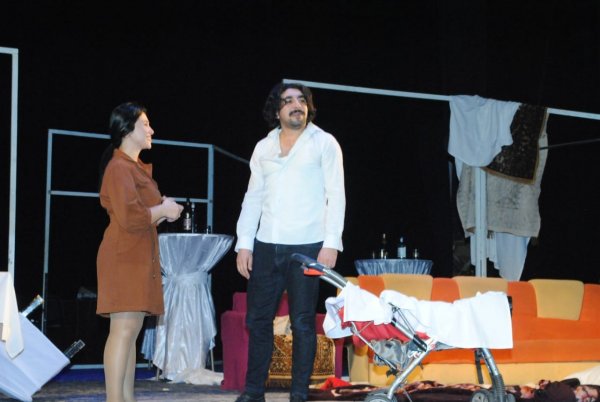 Sumqayıt teatrı “Narkoman” tamaşasını təqdim edib - FOTOLAR