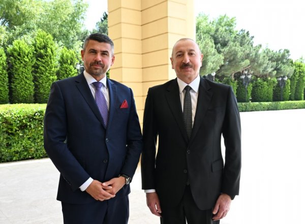 Prezident milli komandanın üzvlərini qəbul etdi - FOTOLAR