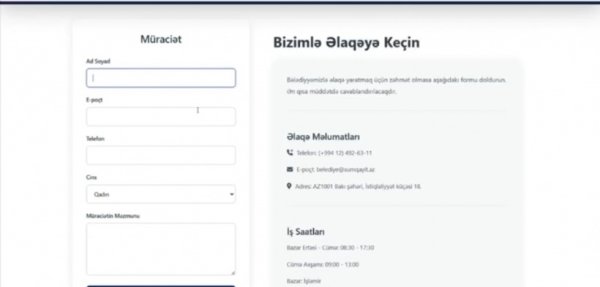 Sumqayıtda yeni rəsmi sayt istifadəyə verildi