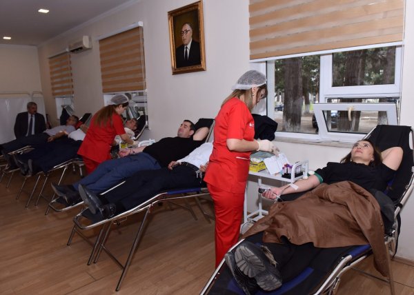 Sumqayıtda qanvermə aksiyası keçirilib – FOTO
