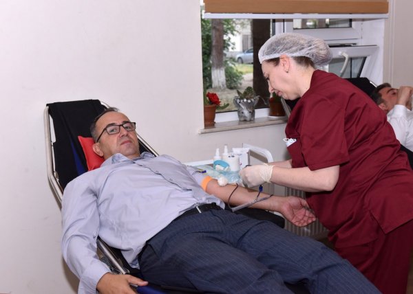 Sumqayıtda qanvermə aksiyası keçirilib – FOTO