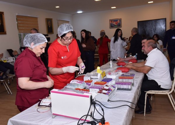 Sumqayıtda qanvermə aksiyası keçirilib – FOTO