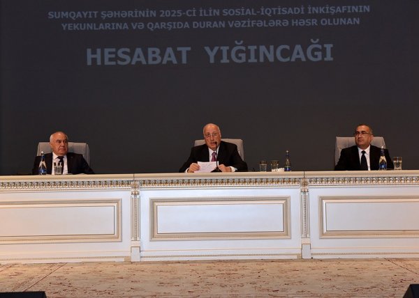 Sumqayıt ŞİH 2025-ci ilin yekunlarına həsr olunan hesabat yığıncağı keçirib (FOTO)